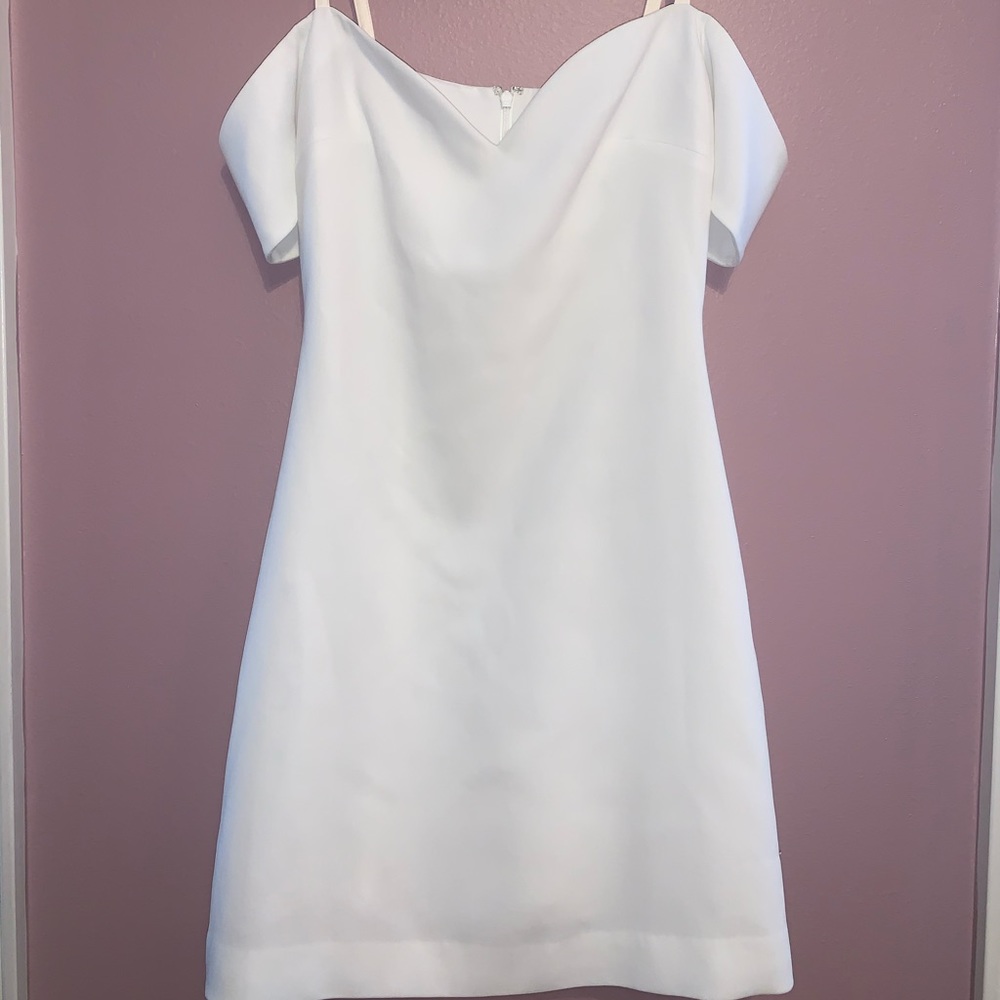 White Cinq a Sept off the shoulder dress